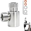 Haelyze Adattatore per cilindro CO2, regolatore di botte di birra da TR21.4 a W21.8, da TR21.4 a W21.8, filettatura trapezoidale in ottone, riduttore di pressione CO2 adatto per macchine e acquari
