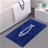 Odot Tappetino da Bagno Antiscivolo, Pesce Carino Tappeto Bagno Assorbente Tappeti Bagno Morbido e Soffice Lavabile Tappetino per Porta in Microfibra per Il Bagno, la Cucina (Blu,45x65cm)