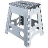 ADGO Sgabello pieghevole, pieghevole, stabile, pieghevole, sgabello portatile, da cucina, pesca, per interni ed esterni, facile da riporre, giardino, viaggio, 39 x 22 x 39 cm