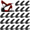 UBBOY Portascarpe,Set di 24 Organizer Scarpe Salvaspazio,Scarpiera Regolabile | Porta Scarpe in Plastica Durevole,Slot Scarpea Doppio Strato,Scarpiera con Quattro Altezze in Altezza(Nero)