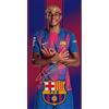 JYC CREATIVE Asciugamano Barcellona - Telo Mare e Doccia in Cotone per Tifosi - Asciugamano Sportivo Blaugrana - Ideale per Palestra e Piscina - Design Esclusivo