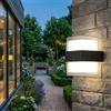 TOT ELECTRIC Applique da parete per esterno led 10W nero doppia luce sopra e sotto lampada rettangolare moderno balcone terrazzo giardino