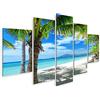 islandburner Quadro su tela Spiaggia Palma Sabbia Bianca Caraibi Quadri Stampe Immagini Murale Decorazione da parete