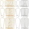 SOFPLATE 1 Scatola 120 Pezzi Ganci per Orecchini A Rene In Argento A 6 Stili Risultati per Orecchini In Acciaio Inossidabile Bulk A Forma di U Fili per Orecchie Placcati In Oro 18K Lunghi A Goccia Pen