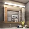 GZZBMY LED Lampada da Parete Interno Specchio Frontale Luce da Parete Alluminio Rettangolari Bagno Applique da Parete Moderna Semplice Balcone Illuminazione da Parete per Corridoio (Argento Luce Calda,60cm)
