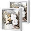 Yokuni 2PCS Cornice Profonda in Iegno, Cornice 3D per Oggetti e Decorazioni | Cornice 20x20 cm, per la Decorazione Fai da te di Bouquet, Esemplari, Conchiglie, aAcquerelli, Foto Commemorative