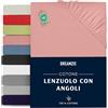 Dreamzie Lenzuolo Con Angoli Cotone - 80x160 - Oeko Tex certificato - Rosa - Lenzuola 80x160 Per letto Bambini