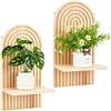 PH PandaHall 2pz Mensole Galleggianti Legno Scaffale da Parete da Appendere, 34.5x18cm Mensole Sospese da Parete per la Casa Soggiorno Corridoio Camera da Letto Cucina Bagno