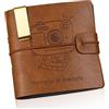 Simsky Mini album fotografico 50 tasche - compatibile con Fujifilm Instax Mini 9/8/11/90/25 & Polaroid Snap/Z2300, marrone; piccolo album fotografico per immagini istantanee, Travel Photo Book