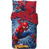 anemone Parure da letto Spiderman 140 x 200 cm, 100% cotone, copripiumino + federa 63 x 63 cm, Marvel (B)