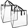 Kichvoe Borsa Porta-grucce Triangolare Rigida 2 Pezzi con Manici, Organizer Salvaspazio per Armadi e Lavanderia, Contenitore Verticale per Abiti, Calzini e Biancheria, 46x35x35 Cm