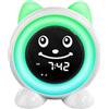 I·CODE Time to Wake Sveglia per bambini, I.CODE Orologio da allenamento del sonno per i bambini con luce notturna e timer Nap, regalo per bambini da 2 a 10 anni (verde foresta)