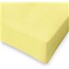 SpazioTessile Lenzuolo Con Angoli Matrimoniale Maxi 100% Cotone Naturale 160x190 H25 Giallo