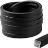 GOUYENG Profilo a LED Flessibile in Silicone,Profilo LED in Silicone Nero 5m,Profilos in Silicones Flessibile,Strisce LEDs,Strisce di Tenuta Antipolvere,per Soffitto,Armadio,Bar,Pannelli Acustici