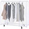 CLLoom Copertura Antipolvere Traslucido per Stand Stender Appendiabiti con Rotaia Singola, Porta Abiti Trasparente con Copertura, Copertura Porta Abiti per Riporre (B,150 * 50 * 150cm)