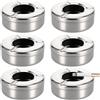 PacuM 6 posacenere per esterni, 9,5 x 3,5 cm | con coperchio, in acciaio inox, portatile, per esterni e interni