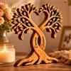 VEELU Cuore Albero della Vita in Legno Personalizzato con Nome per Coppia | Regalo Anniversario Matrimonio Personalizzato, Albero della Vita Decorativo, Regalo Romantiche per Lei Lui, Decorazione Casa