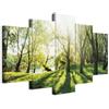 B&D XXL B&D XL - Quadri Moderni Acustici Soggiorno Grandi, Natura Alberi 200x100cm | Chiodi Inclusi, 5 Pezzi, Quadro Moderno Acustico, Pannelli Fonoassorbenti Decorativi, Protegge da Rumori, Produzione Europea