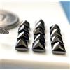 NATURAL ROSE CUT DIAMONDS Coppia Di Diamanti Naturali Taglio Princess 2,5x2,5 MM Colore Black Naturali