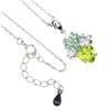 egemdiamond Collana In Argento Sterling 925 Con Peridoto Simulato E Cz 17 Pollici