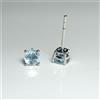 925 Sterling Silver Acquamarina Taglio Rotondo Gemma 925 Sterling Silver Donna Design Orecchini