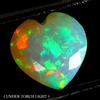 Egemdiamond Opale Fuoco Naturale Cuore AAA Floral Flash 1.49 Ct 8mm Gem