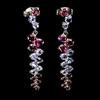 Gemsporium 925 Orecchini Argento Sterling Rotondo Rodolite Tanzanite Gemma No USA Import Fe