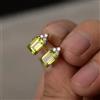 925 Sterling Silver Naturale Peridoto Ottagono Pietra 925 Sterling Silver Donna Design Orecchini