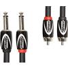 Roland Doppio Cavo di Interconnessione Roland Black Series??ÂDa 1/4?Â a Rca, 1.5M /5Ft Rcc-5-2R28, Nero