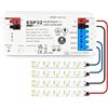XJJAUGKLY ESP32 WLED Controller digitale LED con 4 canali, risposta musicale, fusibile UART e fusibile da 20 A, effetti di luce dinamici fai da te, compatibile con WS2812B, SK6812 e WS2815 barra luminosa