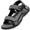 FitVille Sandali Sportivi Uomo Larghi Sandali Outdoor con Chiusura a Strappo Antiscivolo Leggeri Scarpe da Trekking Traspiranti per L'Estate
