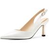 Coutgo Scarpe décolleté da Donna con Tacco a Gattino Chiuso, Punta Appuntita, per Matrimoni, Feste