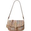 Generic Borsa a tracolla in sughero da donna, alla moda, stampata, vintage, borsa a tracolla, borsa ascellare per lavoro