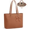 RAINSMORE Borsa Donna Grande Borsa per Laptop da 15,6 Pollici | Borsa Università, Borsa Lavoro in Pelle PU Impermeabile, Ideale per Lavoro, Scuola, Viaggi, Shopping e Uso Quotidiano