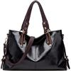Coolives Grande Borsa Bauletto da Donna Hobo Borsa a spalla Borsa a mano con Tracolla in Pelle Sintetica Sacchetto Tote Borse Manici Donne Borsetta Borsa a tracolla Nero
