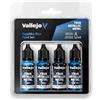 Vallejo Pintura True Metallic Metal Set, 4 Colori per Metalli, Include BASE, LIGHT, SHADE e AIRBRUSH, Sistema BSL, Risultati Consistenti e Adattabili.