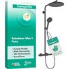 hansgrohe Raindance Alive S Puro - Colonna doccia con miscelatore termostatico, Sistema doccia con rubinetto, soffione (300 mm), doccetta, tubo e asta, cromo nero spazzolato, 24594340
