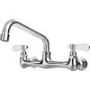 BWE Rubinetto da cucina Montaggio a parete con becco girevole da 8 pollici 8 Centro Lavello Commerciale 2-Handle NSF No Lead Rubinetto Miscelatore Rubinetto Cromo Lucido
