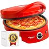 Bestron Forno elettrico per pizza con grill, Viva Italia, Calore superiore e inferiore, Fino a 180°C, 1800 Watt, Rosso