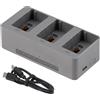 Bbajszx Caricabatterie compatti da 100 W a 3 slot progettati per dock ricarica per batterie Avata 360 che supporta dispositivo controllo intelligente della potenza