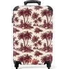 NoBoringSuitcases.com NoBoringSuitcases© Valigia Bagaglio A Mano Trolley Cabina Da Viaggio Rigido | 55x35x20 cm - Leggero Aereo 4 Ruote Luggage Carry On Geometrico - Tropicale - Bordeaux