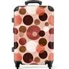 NoBoringSuitcases.com NoBoringSuitcases© Trolley Medio Valigia Media Rigida Da Viaggio Ruote | 67x43x25 cm - Valigie Leggere Stiva M Trolly Luggage Suitcase Leggerissimo Cerchi - Moderni - Colorati