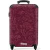 NoBoringSuitcases.com NoBoringSuitcases© Valigia Cabina Trolley Da Viaggio Bagaglio A Mano Aereo | 55x35x20 cm - Rigido Leggerissimo 4 Ruote Valigie Leggera Luggage Foglie - Motivo - Viola