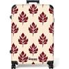 NoBoringSuitcases.com NoBoringSuitcases© Valigia Grande Trolley Da Stiva Viaggio Rigido Leggero 4 | 77x51.5x28 cm - Ruote Valigie Per Large XL Bagaglio Luggage Botanico - Motivo - Bordeaux