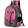 WECECE Zainetti Giraffe Print Bambino 9 Anni Zaino per Computer Funny Animal Design Alunni Elementare Borsa Scuola per Studenti Grande Durable Tempo Libero Sport Backpack