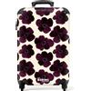 NoBoringSuitcases.com NoBoringSuitcases© Valigia Cabina Trolley Da Viaggio Bagaglio A Mano Aereo | 55x35x20 cm - Rigido Leggerissimo 4 Ruote Valigie Leggera Luggage Fiori - Acquerello - Viola