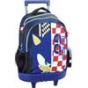 PRESTIGE & DELUXE Trolley Zaino Scuola compatibile con Sonic per bambini primaria secondaria versione rinforzata - spallacci imbottiti e tasche laterali + kit penne