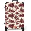 NoBoringSuitcases.com NoBoringSuitcases© Valigia Grande Trolley Da Stiva Viaggio Rigido Leggero 4 | 77x51.5x28 cm - Ruote Valigie Per Large XL Bagaglio Luggage Geometrico - Tropicale - Bordeaux