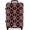 NoBoringSuitcases.com NoBoringSuitcases© Valigia Media Rigida Trolley Medio Viaggio Aereo 4 Ruote | 67x43x25 cm - Valigie Leggere Stiva M Trolly Bagaglio Luggage Piastrella - Simmetrica - Borgogna