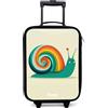 NoBoringSuitcases.com NoBoringSuitcases© Valigia Per Bambini Compatto Bagaglio Ultraleggero | 48x31x19 cm - Trolley A Mano Rigidi LED Ruote Valigie Neonato - Ragazzo - Lumaca - Arcobaleno - Colorato